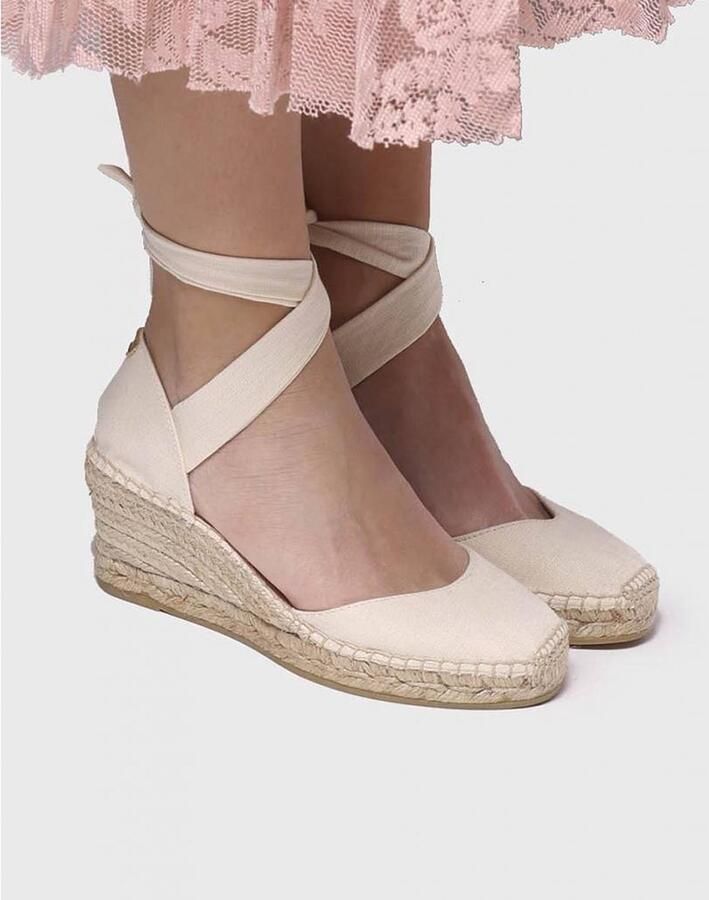 Toni Pons Espadrilles met sleehak en linten JULIA