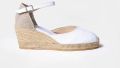 Toni Pons Espadrilles met sleehak van jute en gesp CALDES - Wit