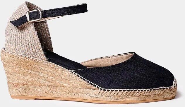Toni Pons Espadrilles met sleehak van jute en gesp CALDES