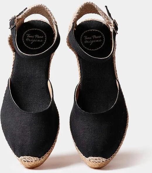 Toni Pons Espadrilles met sleehak van jute en gesp CALDES