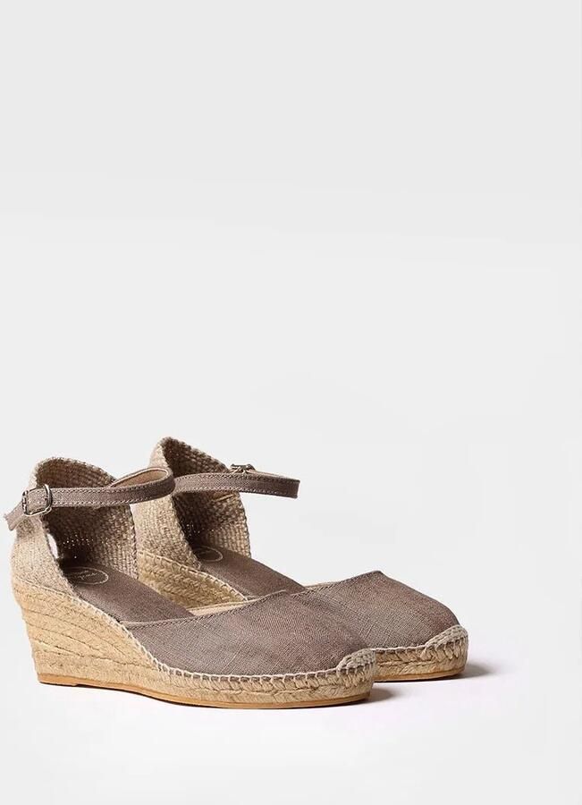 Toni Pons Espadrilles met sleehak van jute en gesp CALDES