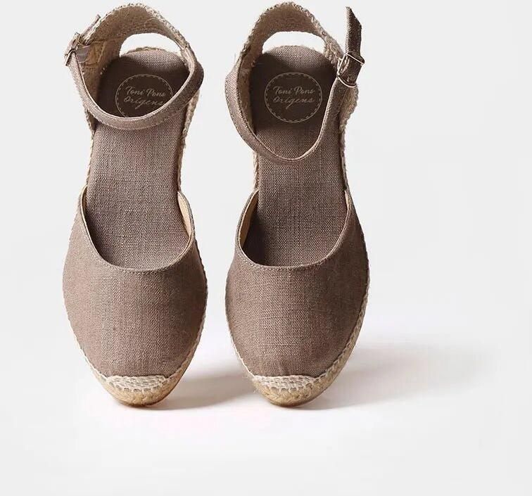 Toni Pons Espadrilles met sleehak van jute en gesp CALDES