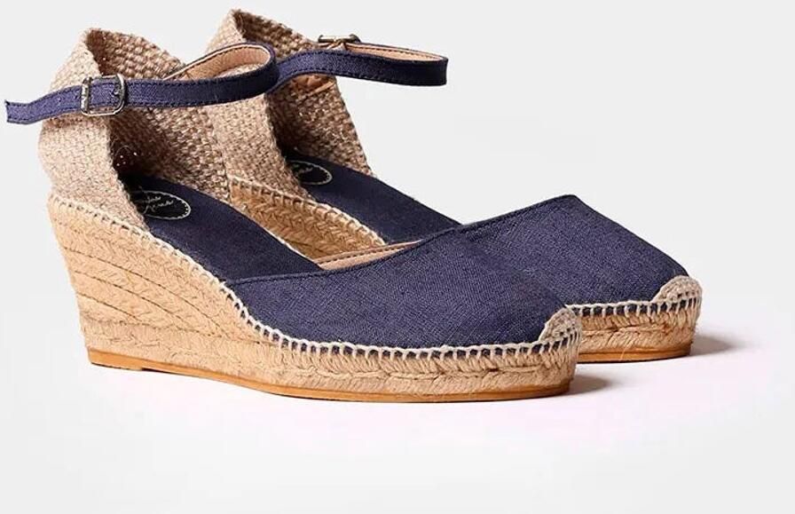 Toni Pons Espadrilles met sleehak van jute en gesp CALDES