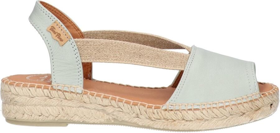 Toni Pons Etna Dames Espadrilles Cel Grijs Leer ETNAcel