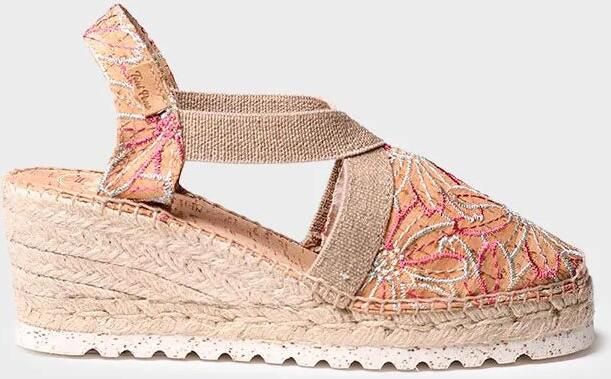 Toni Pons Geborduurde espadrille met middelhoge sleehak TERRA-BI