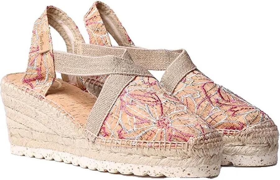 Toni Pons Geborduurde espadrille met middelhoge sleehak TERRA-BI