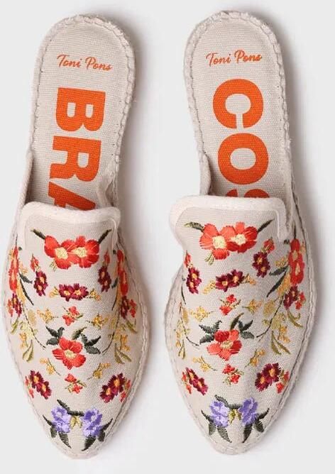 Toni Pons Geborduurde espadrille met open rug voor dames CULIP