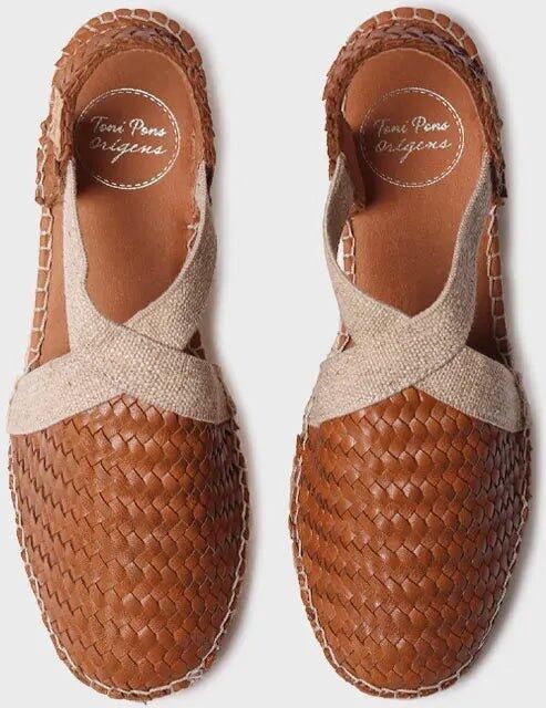 Toni Pons Gesloten espadrille voor dames van gevlochten leer met sleehak SIRACUSA - Foto 2