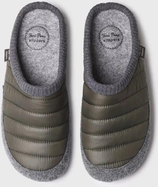 Toni Pons Gevoerde stoffen en vilten pantoffel in klompstijl NIX-TK