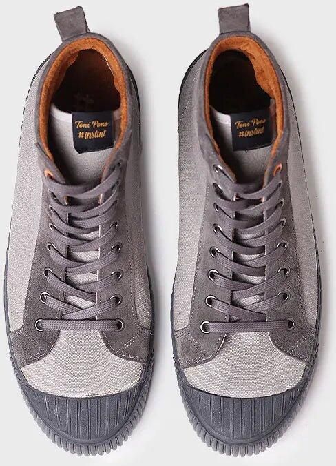 Toni Pons Heren enkellaarsje van katoen en suède GAL-BU