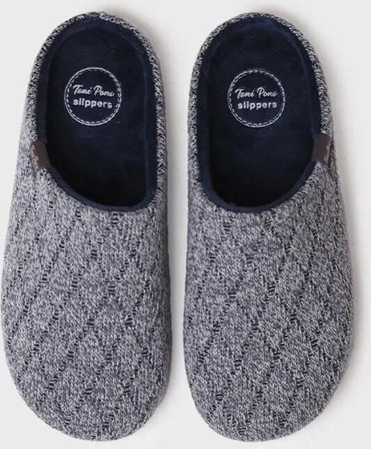 Toni Pons Herenpantoffel in klompstijl van stof NAUEL-KM