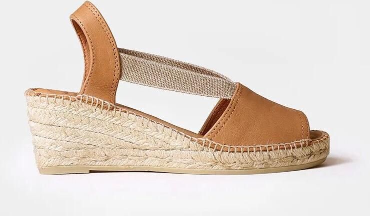 Toni Pons Leren espadrille met middelhoge sleehak en open achterkant TEIDE-P