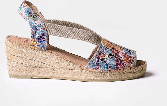 Toni Pons Leren espadrille met middelhoge sleehak en open achterkant TEIDE-PM