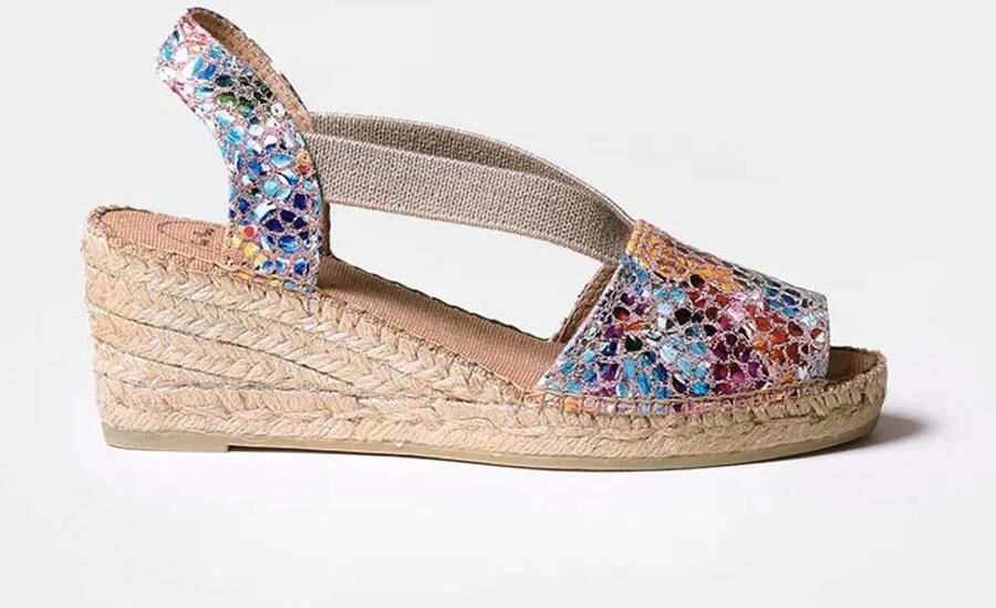 Toni Pons Leren espadrille met middelhoge sleehak en open achterkant TEIDE-PM