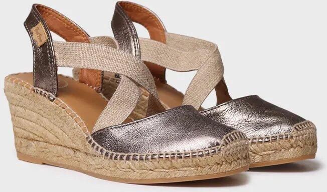 Toni Pons Leren espadrille met sleehak in Turrón kleur SABA-P