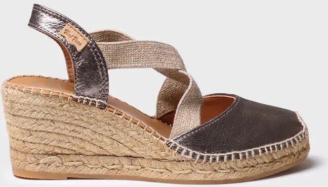Toni Pons Leren espadrille met sleehak in Turrón kleur SABA-P