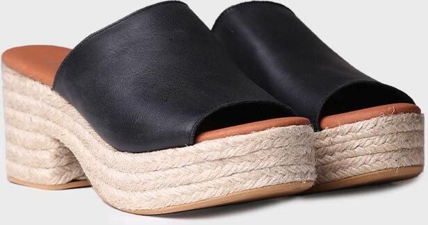 Toni Pons Leren espadrille zonder hiel met brede hak ANDREA