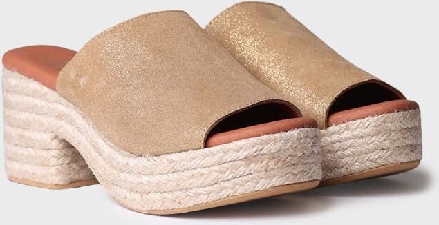 Toni Pons Leren espadrille zonder hiel met brede hak ANDREA