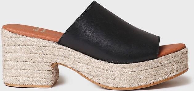 Toni Pons Leren espadrille zonder hiel met brede hak ANDREA