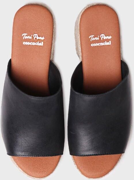 Toni Pons Leren espadrille zonder hiel met brede hak ANDREA