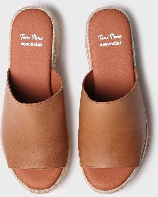 Toni Pons Leren espadrille zonder hiel met brede hak ANDREA
