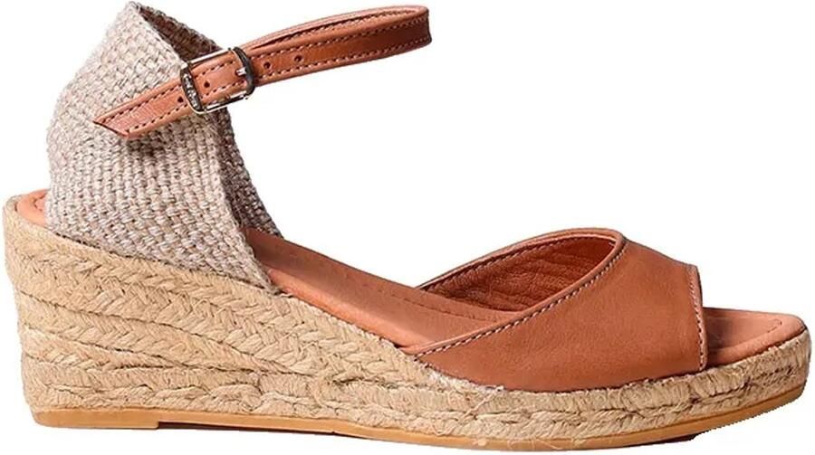 Toni Pons Llivia-p Esparto Sleehak Sandalen Bruin Vrouw
