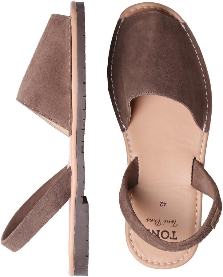 Toni Pons Menorcaanse herensandalen van suède GRAU-QT