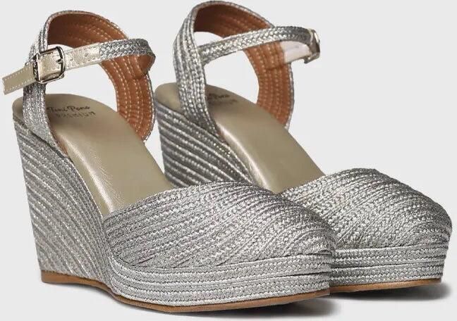 Toni Pons Metallic espadrilles met sleehak voor dames DAMARIS