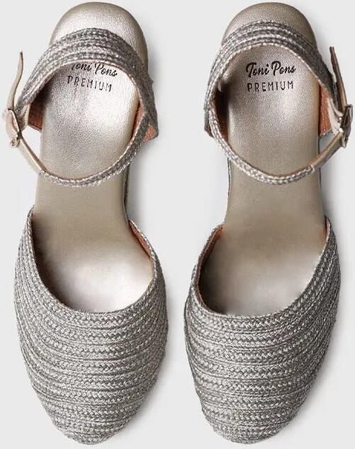 Toni Pons Metallic espadrilles met sleehak voor dames DAMARIS