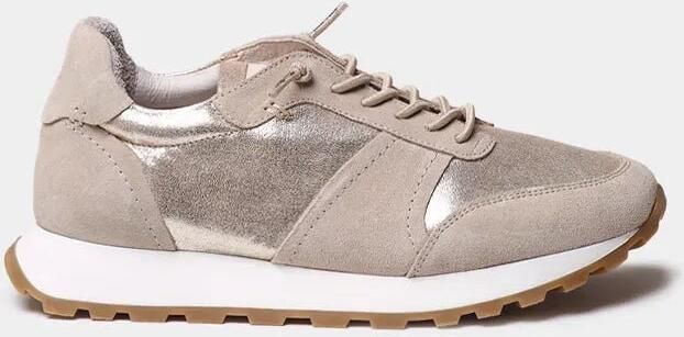 Toni Pons Metallic leren en suède sneakers voor dames ALICIA