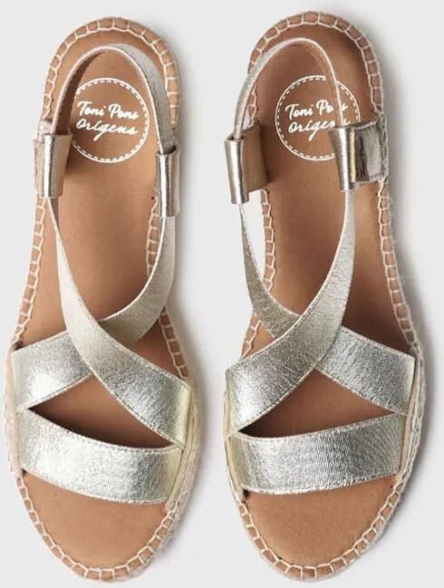 Toni Pons Metallic sleehak sandaal met bandjes TURA-RC
