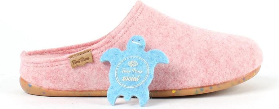 Toni Pons Mona-FR Dames Pantoffels Rosa Roze Gerecyclede PET flessen