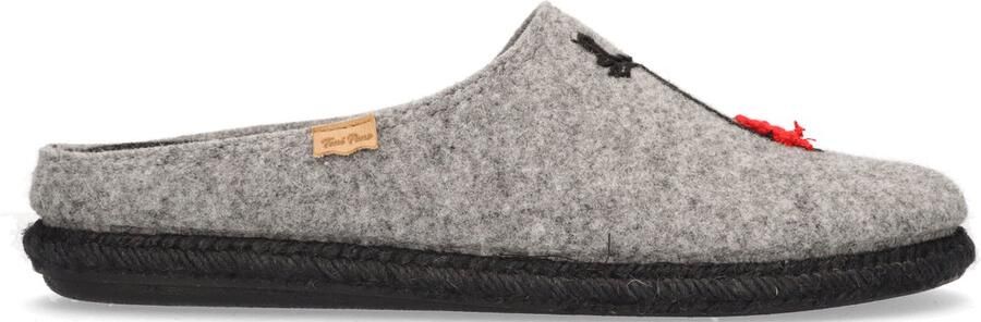 Toni Pons Nabor-ND Heren Kerst Pantoffels Gris Deer Grijs Vilt