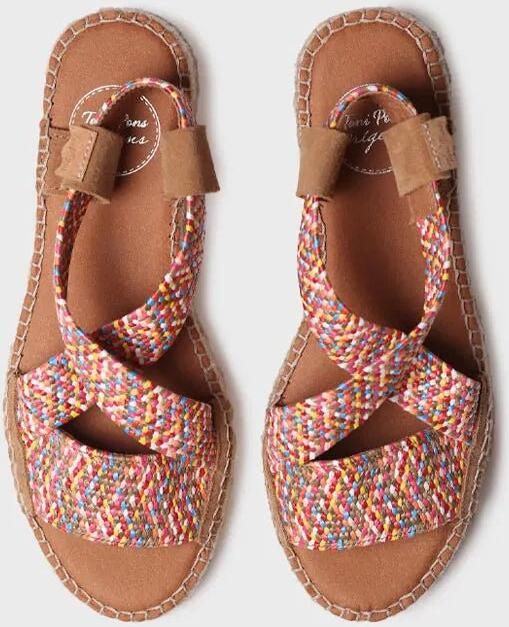 Toni Pons Open espadrille voor dames met veelkleurig elastiek ELIANA