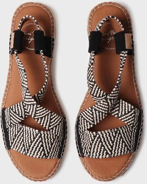 Toni Pons Open espadrille voor dames met veelkleurig elastiek ELIANA