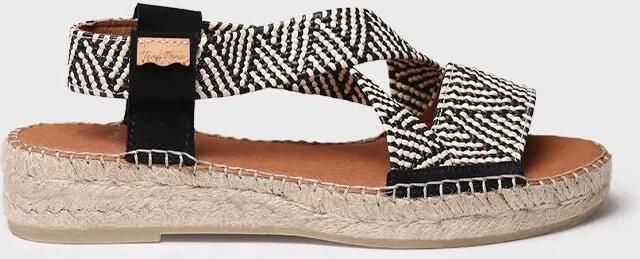 Toni Pons Open espadrille voor dames met veelkleurig elastiek ELIANA