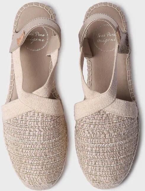 Toni Pons Platte espadrille van metallic katoen met elastische banden VERA-RL