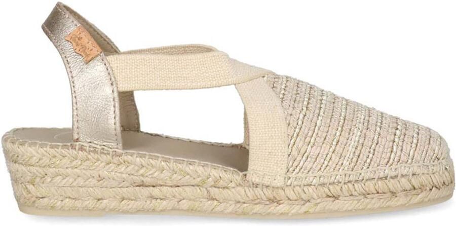 Toni Pons Platte espadrille van metallic katoen met elastische banden VERA-RL