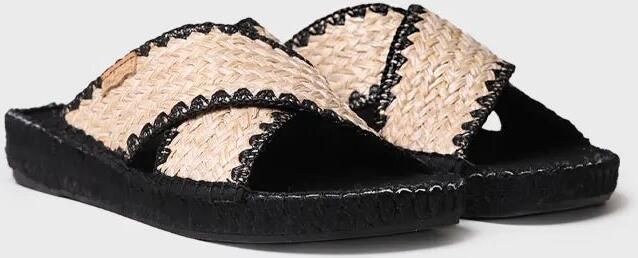 Toni Pons Platte espadrille voor dames van gevlochten stof met gekruiste bandjes BERTA-IP