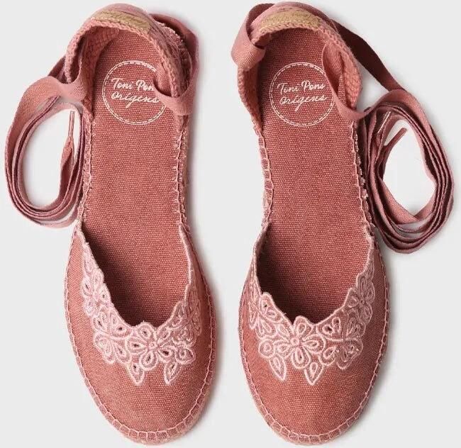 Toni Pons Platte espadrilles voor dames met linten NIDIA