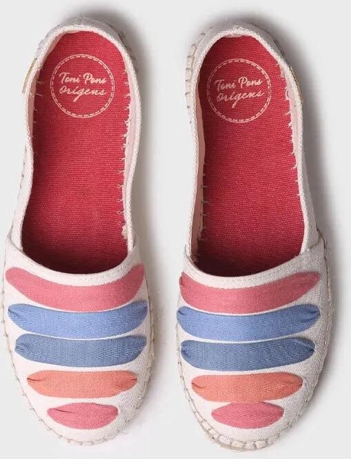 Toni Pons Platte espadrilles voor dames met linten ROSE-CM