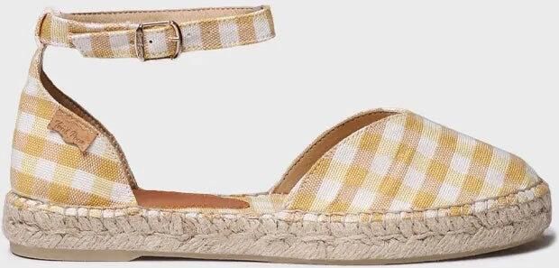 Toni Pons Platte espadrilles voor dames met ruitjesprint NURI-VH