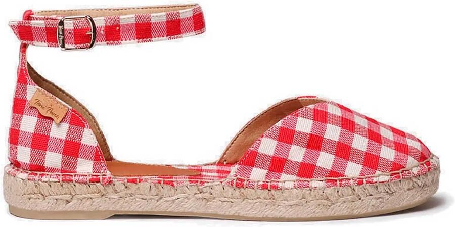 Toni Pons Platte espadrilles voor dames met ruitjesprint NURI-VH