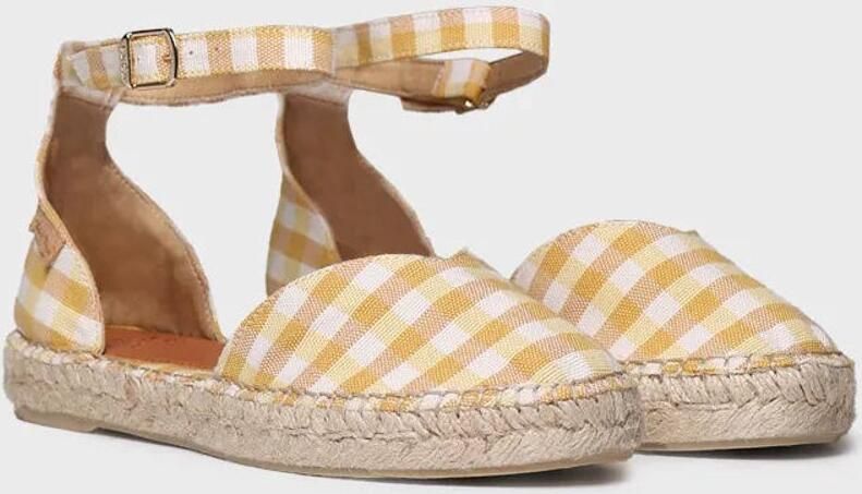 Toni Pons Platte espadrilles voor dames met ruitjesprint NURI-VH