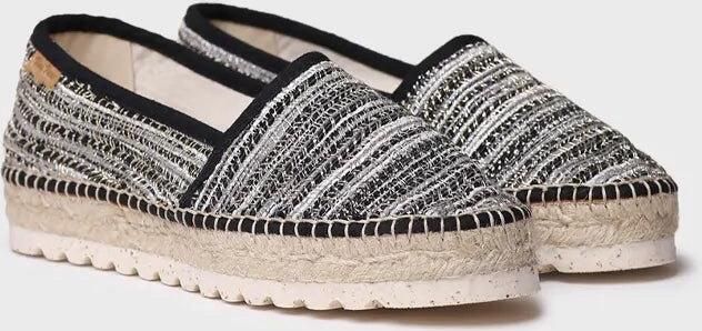 Toni Pons Platte espadrilles voor dames van glitterstof ALMA-CL