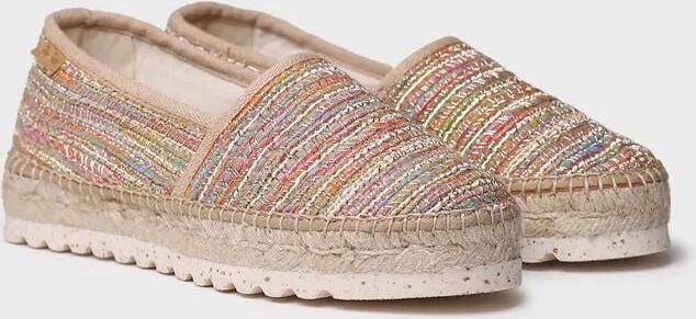 Toni Pons Platte espadrilles voor dames van glitterstof ALMA-CL