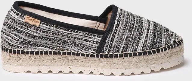Toni Pons Platte espadrilles voor dames van glitterstof ALMA-CL