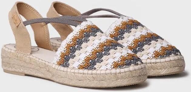 Toni Pons Platte espadrilles voor dames van veelkleurig haakwerk EMILIA