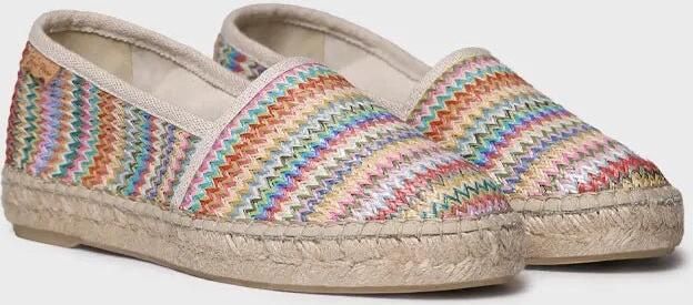 Toni Pons Platte espadrilles voor dames van veelkleurig raffia ALMA-MH