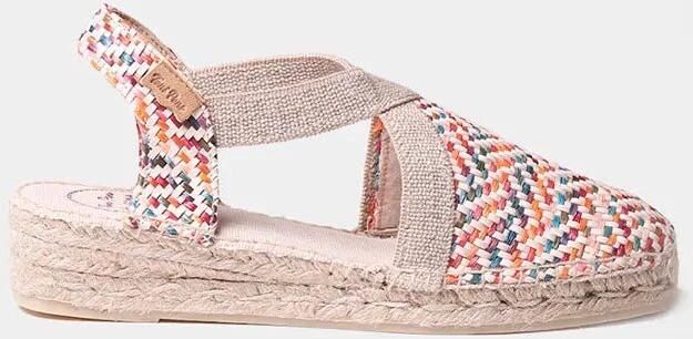 Toni Pons Platte espadrilles voor dames van veelkleurig raffia VERA-MS